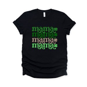 Simply Sage Market Women's Lucky Mama Plaid and Leopard Stacked Short Sleeve Graphic Tee - 1 of 4