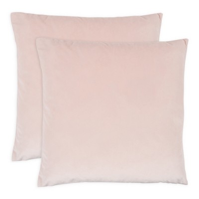 Kaf Home Velvet Pillow Cover | Set Of 2 Pillow Covers (blush, 18 X 18 ...