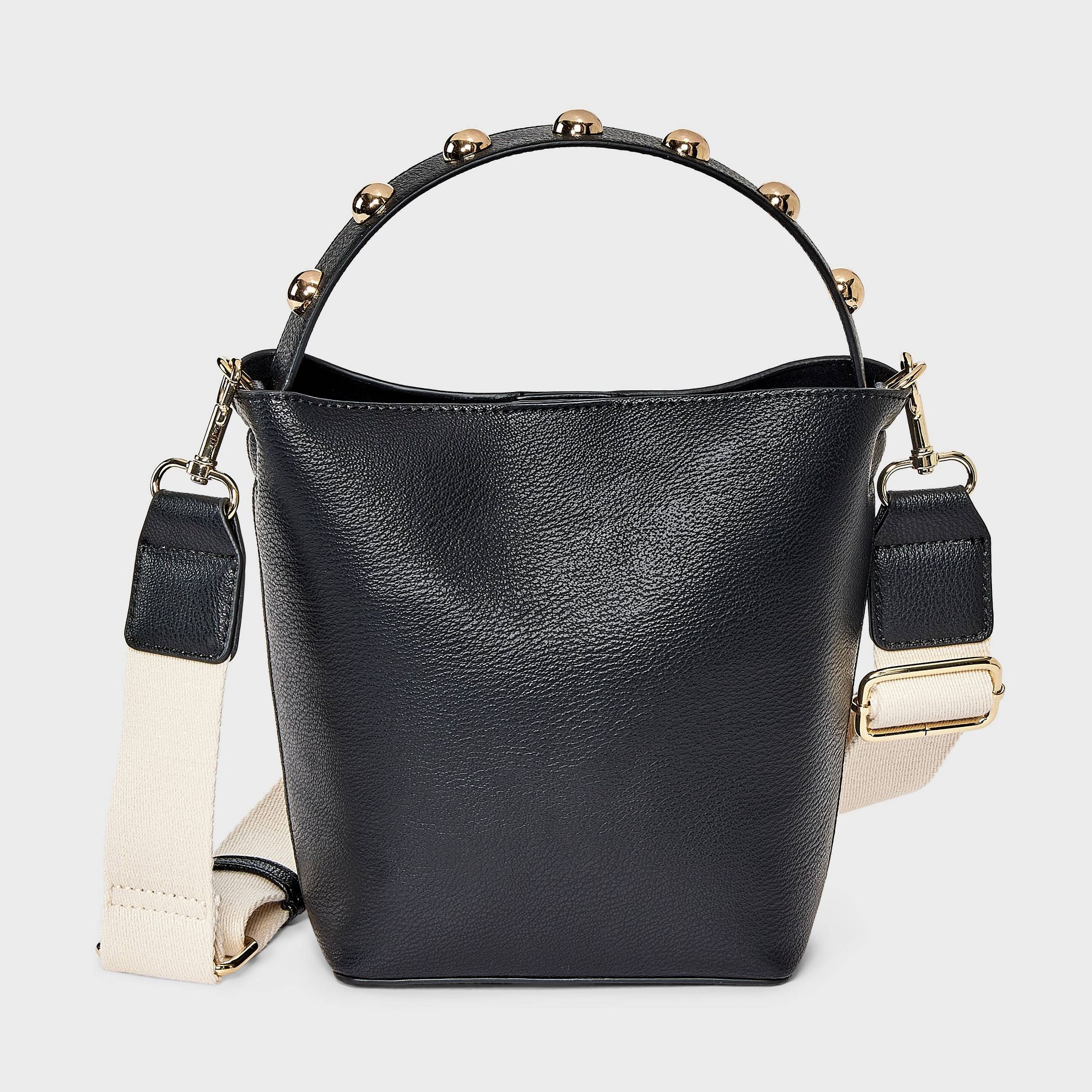 Studded Handle Mini Bucket Crossbody Handbag - Universal Thread™ Black