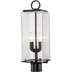 Sana Outdoor Aluminum Fixture - 2 Bulb, Dimmable, Wet Rated, 7"W x 20.25"H, Matte Black - 1 of 4