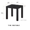 Kings Brand Furniture Zayne Modern Square End Table, Minimalist Accent for Living Room, Bedroom, or Office - 3 of 3
