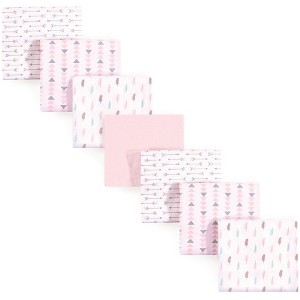 Luvable Friends Baby Girl Cotton Flannel Receiving Blankets, Girl Feathers 7-Pack, One Size - 1 of 1