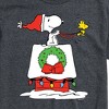 Men's - Peanuts - Snoopy & Woodstock House Sleigh Short Sleeve Graphic T-Shirt - 2 of 4