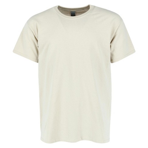 Gildan Men's Crew Neck Cotton T Shirt, Large, Sand : Target