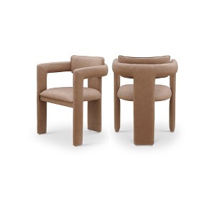 Meridian Furniture,Brenda Vegan Leather Dining Chair, Set of 2 - 1 of 4