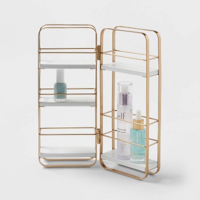 Foldable Shelf Countertop Organizer Brass - Brightroom&#8482;_1