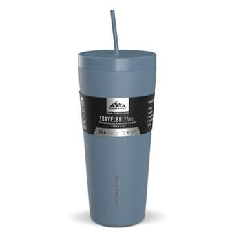 Voyager Kid's 18 oz Tumbler with Handle and Straw Lid - Navy