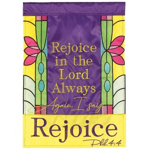 Dicksons Rejoice Purple and Yellow 18 x 13 Inch Polyester Outdoor Garden Flag - 1 of 1