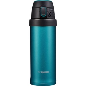 Zojirushi 16oz Flip-and-Go Stainless Steel Travel Mug SM-QHE48 - Teal: Hot & Cold, Portable Drinkware - 1 of 4
