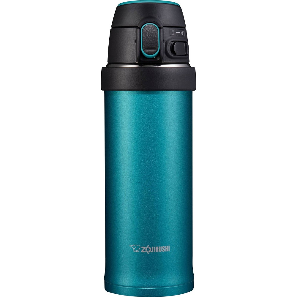 Zojirushi 16oz Flip-and-Go Stainless Steel Travel Mug SM-QHE48 - Teal: Hot & Cold, Portable Drinkware