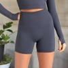 Anna-Kaci Women's High-Waisted Seamless Biker Shorts Yoga Compression Workout Shorts for Gym and Running Fitness - image 3 of 4