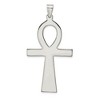 Black Bow Jewelry Sterling Silver Large Polished Ankh Cross Pendant, 26 x 52mm - 3 of 4