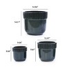 Set of 3 Modern Round Ceramic Planter Pots with Distinct Ribbed Design, Ceramic Flower Pots for Windowsills, Patio, or Garden–The Pop Home - 4 of 4