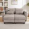 KWPZQEB Convertible Chaise Lounge Chair Indoor with Side Pocket and Cup Holders, Phone Holder, Deep Seat Sleeper Couch Reading Chairs for Living Room - 2 of 4