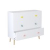 Akoasm Kids Dresser with 3 Drawer For Living Room, Toddler Room, Nursery, Closet & Apartment-White - 4 of 4