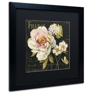 Trademark Fine Art -Lisa Audit 'Marche de Fleurs on Black' Matted Framed Art - 1 of 4