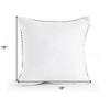 18" Gray And White Cotton Geometric Throw Pillow - 3 of 4