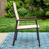 Captiva Designs 9pc Outdoor Dining Set with Rectangle Table and Beige Aluminium Textilene Chairs - 4 of 4