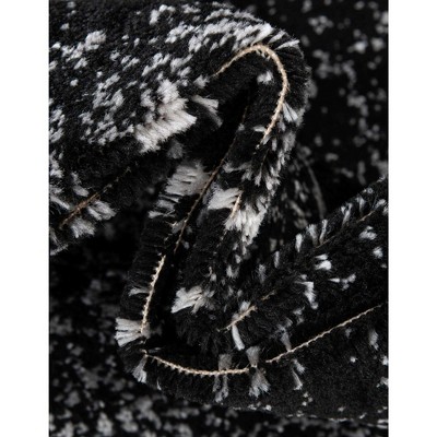 Casino Sofia 9' x 12' Black Rectangular Indoor Area Rug