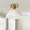 DORESshop 10 in. 1-Light White Semi-Flush Mount for Foyer, Kitchen, E26 Base, No Bulbs Included (2-Pack) - 2 of 4