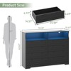 Dresser for Bedroom Deep Drawers, 55 Inch Tall Wooden Bedroom Dressers with Power Outlet and Led Lights - 2 of 4