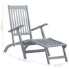 vidaXL Deckchair, Patio Lounge Chair with Adjustable Backrest, Folding Sunlounger with Cushion - 3 of 4