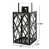 Christopher Knight Home Ashuelot Outdoor Modern Stainless Steel 14" Lantern - 3 of 4