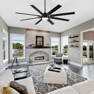 Airsurfer 72-inch 8-Blade Ceiling Fan with LED Light Kit and Remote - 1 of 4