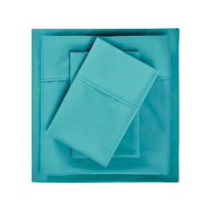Cotton Blend 1400-1500 Thread Count Solid Deep Pocket Luxury Sheet Set by Blue Nile Mills - 1 of 4