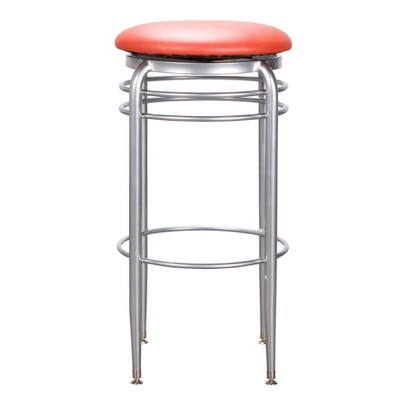 Kaiser Metal Barstool Swivel Red - Linon