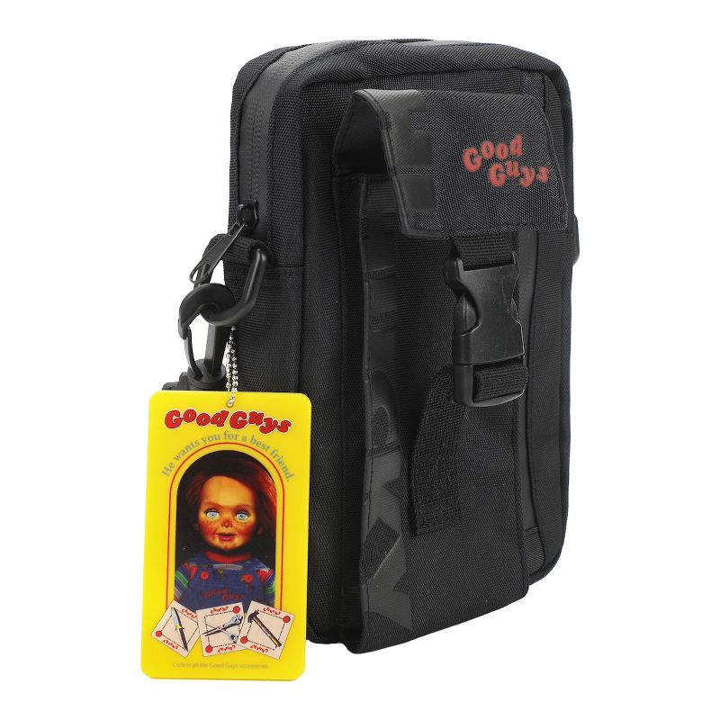Chucky Good Guys Unisex Adult Black Crossbody Mini Messenger Bag, 2 of 7