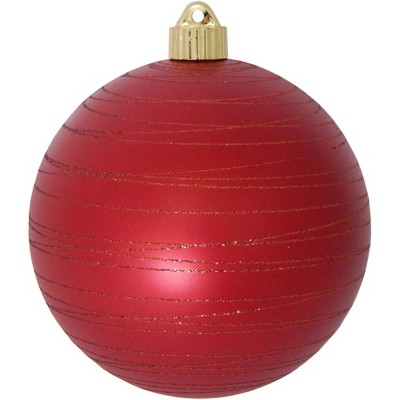 Christmas by Krebs 2ct Red Tangles Shatterproof Matte Christmas Ball Ornaments 6" (150mm)