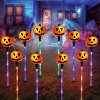 Joyfy 10 Pcs Pumpkin Pathway Lights Stakes, Halloween Pumpkin Decorations Yard Stake for Outdoor Garden Patio Yard Pathway - 2 of 4