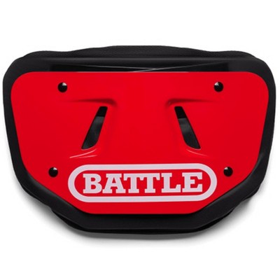 Battle Sports Youth Team Color Back Plate with BATTLE Logo - Red/White