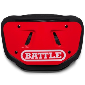 Battle Sports Youth Team Color Back Plate with BATTLE Logo - Red/White - 1 of 1