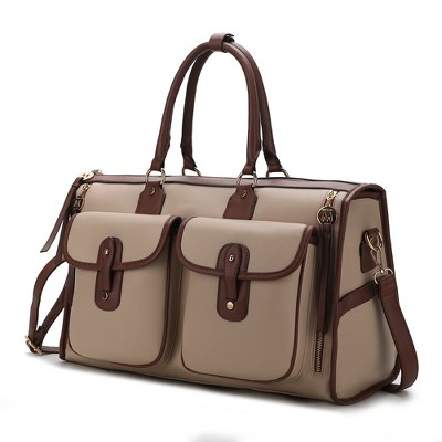 MKF Collection Genevieve Color Block Vegan Leather Women’s Duffle Bag by Mia K