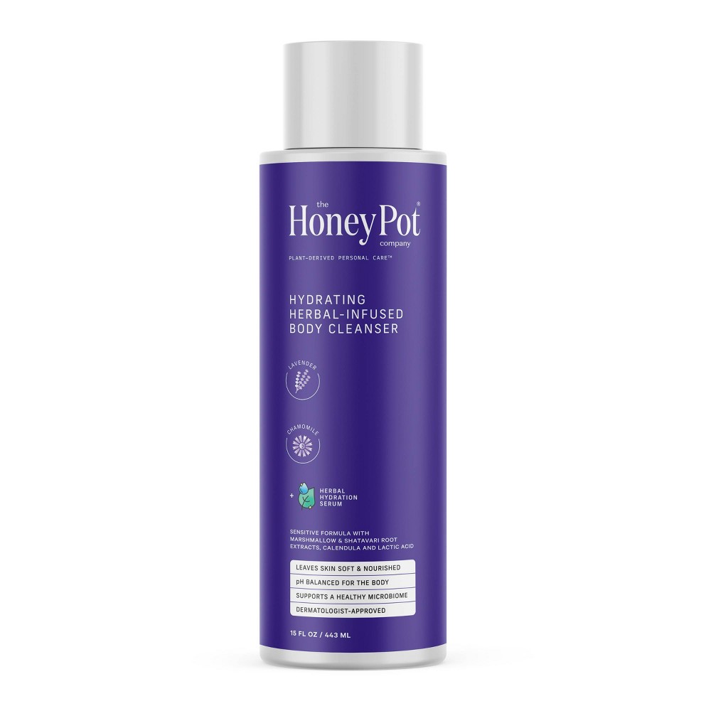 Photos - Shower Gel The Honey Pot Company, Lavender Chamomile Hydrating Body Cleanser - 15 fl