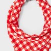 Women's Gingham Pattern Scarf - Universal Thread™ White/Blue/Red - 3 of 3
