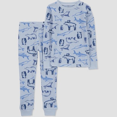 Image of Carter's Just One You® Toddler Girls' 2pc Long Sleeve Creatures Pajama Set - Blue 12M