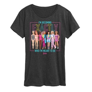 Women's - Barbie - Exactly Who Im Meant To Be Neon Short Sleeve Graphic T-Shirt - 1 of 4