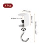 Unique Bargains Space-Saving Design Adjustable Desk Mount Clamp Hooks and Hangers 0.2"-1.4" 4 Pcs - 2 of 4