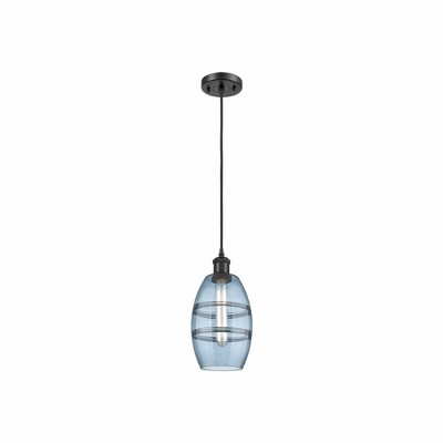 Vaz - 1 Light Cord Hung Mini Pendant In Industrial Style-8.13 Inches Tall and 5.88 Inches Wide