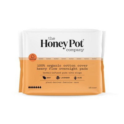 Organic Pads for Heavy Flow - Daytime  The Honey Pot – The Honey Pot -  Feminine Care