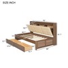 NicBex Twin Size Daybed with Storage Multifunction Daybed with 2 Storage Drawers, Storage Shelves and Charging Ports for Apartment, Wood - 2 of 4