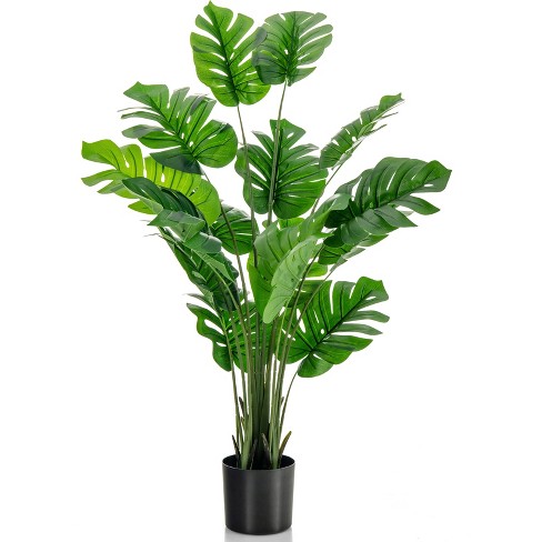 2 Pack sold Artificial Monstera Deliciosa Tree with 10 Leaves of Different Sizes