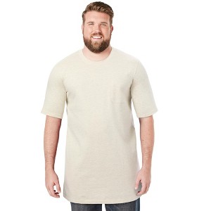 Boulder Creek by KingSize  Heavyweight Longer-Length Pocket Crewneck T-Shirt - 1 of 4