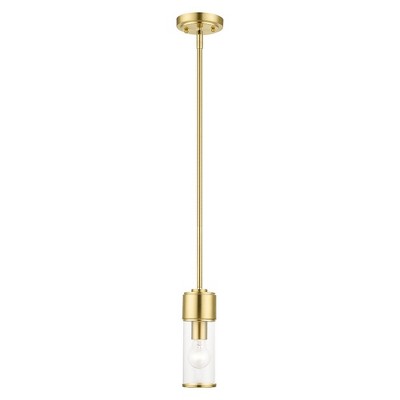 Livex Lighting Quincy 1 - Light Pendant in  Satin Brass