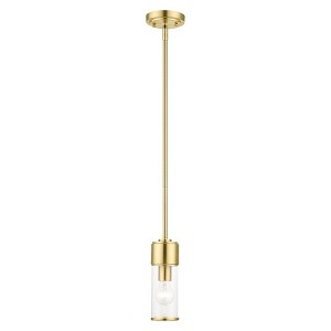 Livex Lighting Quincy 1 - Light Pendant in  Satin Brass - 1 of 4