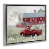 Stupell Industries Red Truck Floral Country Meadow Black Framed Floater Canvas Wall Art - 3 of 4