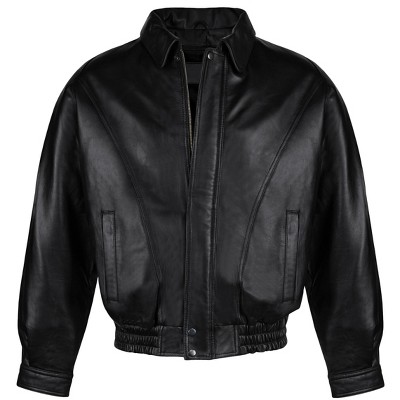 Victory Outfitters Men's Genuine Leather Bomber Jacket Black L — фото 3